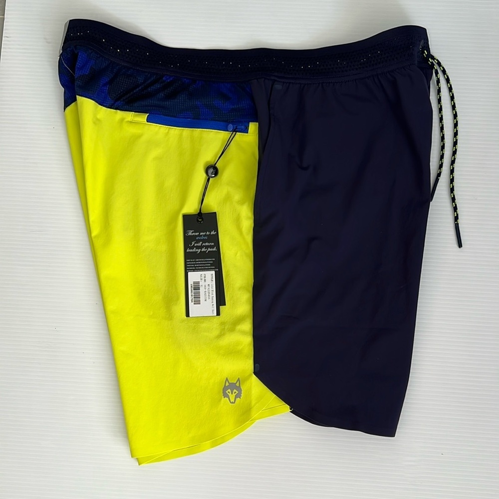 Greyson Men’s Color Block Running Wolf Shorts Size XL